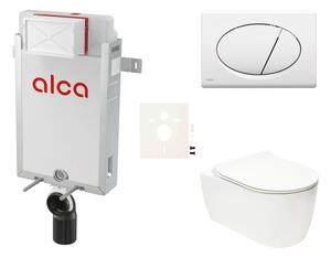 Cenovo zvýhodnený závesný WC set Alca na zamurovanie + WC Glacera Alfa SIKOAA1