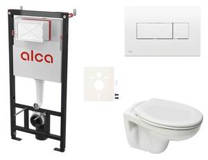 Cenovo zvýhodnený závesný WC set Alca do ľahkých stien / predstenová montáž + WC Ceramia S-Line Pro SIKOASP4