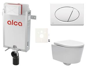 Cenovo zvýhodnený závesný WC set Alca na zamurovanie + WC SAT Brevis SIKOAW1