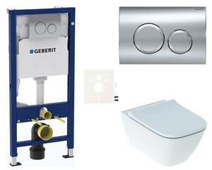 Cenovo zvýhodnený závesný WC set Geberit do ľahkých stien / predstenová montáž + WC Geberit Smyle SIKOGESSMD20