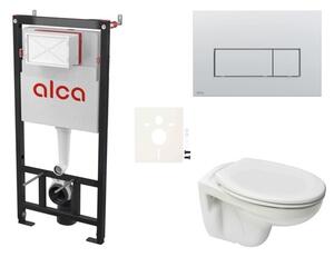 Cenovo zvýhodnený závesný WC set Alca do ľahkých stien / predstenová montáž + WC Ceramia S-Line Pro SIKOASP9