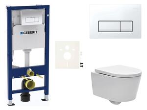 Cenovo zvýhodnený závesný WC set Geberit do ľahkých stien / predstenová montáž + WC SAT Brevis SIKOGESBRED50