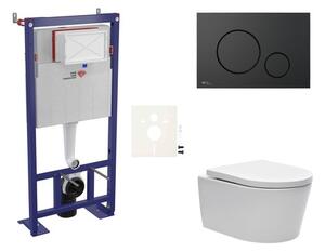 Cenovo zvýhodnený závesný WC set SAT do ľahkých stien / predstenová montáž + WC SAT Brevis SIKOSSBR68