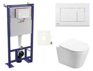 Cenovo zvýhodnený závesný WC set SAT do ľahkých stien / predstenová montáž + WC SAT Infinitio SIKOSSIN20