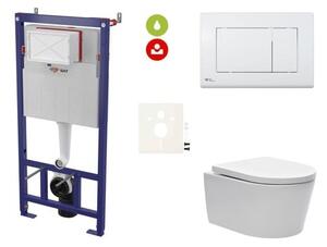 Cenovo zvýhodnený závesný WC set SAT do ľahkých stien / predstenová montáž + WC SAT Brevis SIKOSSBR20KECO
