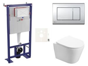 Cenovo zvýhodnený závesný WC set SAT do ľahkých stien / predstenová montáž + WC SAT Infinitio SIKOSSIN21