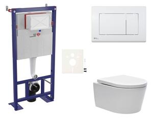 Cenovo zvýhodnený závesný WC set SAT do ľahkých stien / predstenová montáž + WC SAT Brevis SIKOSSBR20
