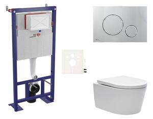 Cenovo zvýhodnený závesný WC set SAT do ľahkých stien / predstenová montáž + WC SAT Brevis SIKOSSBR71