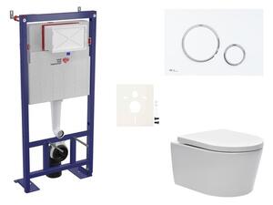 Cenovo zvýhodnený závesný WC set SAT do ľahkých stien / predstenová montáž + WC SAT Brevis SIKOSSBR76