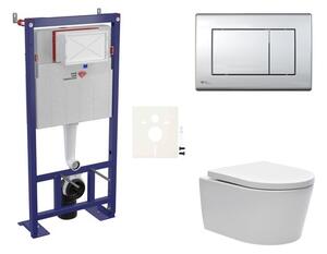 Cenovo zvýhodnený závesný WC set SAT do ľahkých stien / predstenová montáž + WC SAT Brevis SIKOSSBR21