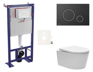 Cenovo zvýhodnený závesný WC set SAT do ľahkých stien / predstenová montáž + WC SAT Brevis SIKOSSBR78