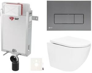 Závesný WC set na zamurovanie SAT SIKOSZTOR67GMM
