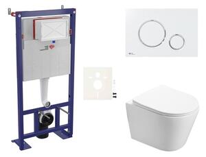 Cenovo zvýhodnený závesný WC set SAT do ľahkých stien / predstenová montáž + WC SAT Infinitio SIKOSSIN70