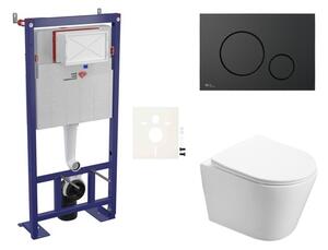 Cenovo zvýhodnený závesný WC set SAT do ľahkých stien / predstenová montáž + WC SAT Infinitio SIKOSSIN68