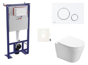 Cenovo zvýhodnený závesný WC set SAT do ľahkých stien / predstenová montáž + WC SAT Infinitio SIKOSSIN76
