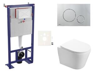 Cenovo zvýhodnený závesný WC set SAT do ľahkých stien / predstenová montáž + WC SAT Infinitio SIKOSSIN71