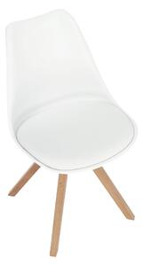 Otočná jedálenská stolička Etosa - biela / buk