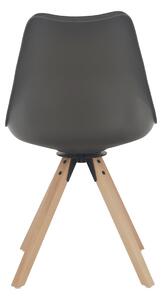 Otočná jedálenská stolička Etosa - tmavosivá / buk