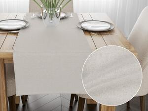 Biante Dekoračný behúň na stôl Leona LN-162 Režný/strieborný trblietavý 20x140 cm