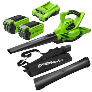 Akumulátorový fukár/vysávač lístia Greenworks GD40BV 40V - s batériou a nabíjačkou