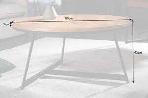 Invicta Interior - Dizajnový konferenčný stolík ELEGANCE 80 cm, dub