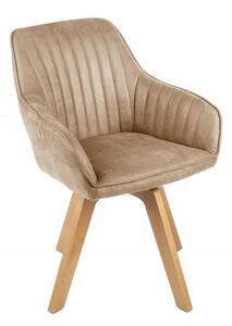 Invicta Interior - Otočná dizajnová stolička LIVORNO, champagne, zamat