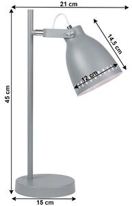 Stolná lampa Aiden Typ 1 - sivá