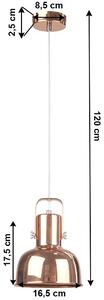 Visiaca lampa Avier Typ 3 - ružové zlato