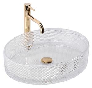 Sklenené umývadlo na dosku REA Mirella 49,5x38 transparent