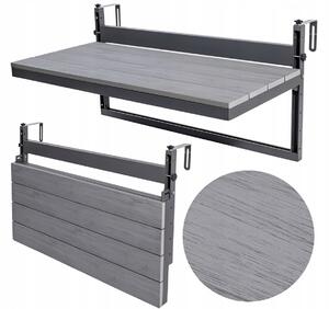 Závesný balkónový stolík na zábradlie