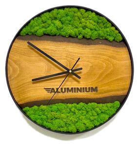 Machové hodiny s gravírovaným logom Veľkosť rámu: 40cm