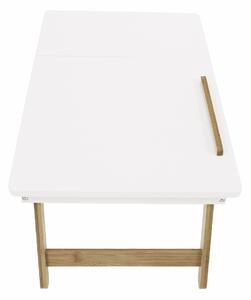 Stolík na notebook Melten - biela / bambus