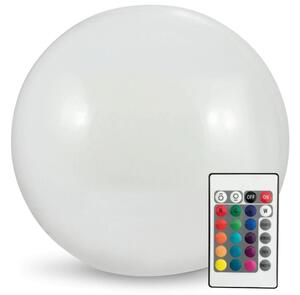 LED RGBW Solárna lampa BALL LED/3,7V 1500 mAh pr. 50 cm IP65 + diaľkové ovládanie