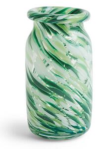 HAY - Splash Vase Roll Neck Small Green Swirl Hay - Lampemesteren