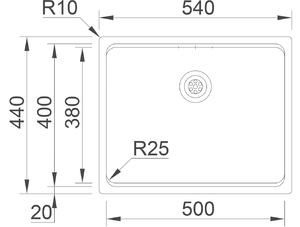 Nerezový drez Sinks Step 540 CO 1,0mm + VERSUS