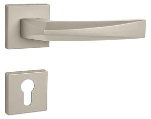 Dverové kovanie MP FO - CRYSTAL - HR (NP - Nikel perla), kľučka-kľučka, Otvor pre obyčajný kľúč BB, MP NP (nikel perla)