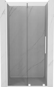 Mexen Velar, posuvné dvere do otvoru 100x200 cm, 8mm číre sklo, biely profil, 871-100-000-01-20