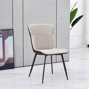 Jedálenská stolička Klarisa - béžová / hnedá / čierna