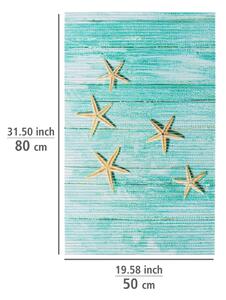 Tyrkysovomodrá plastová kúpeľňová predložka 50x80 cm Mediaster - Wenko