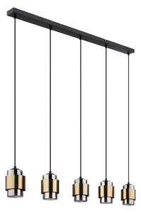Globo 15560-5H - Luster na lane MILLEY 5xE27/40W/230V čierna/mosadz