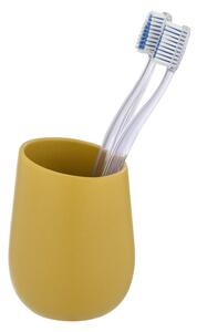 Žltý keramický téglik na zubné kefky Badi - Wenko