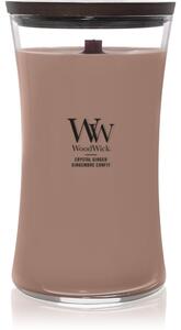 Woodwick Crystal Ginger vonná sviečka s dreveným knotom 610 g