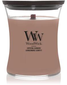 Woodwick Crystal Ginger vonná sviečka s dreveným knotom 275 g
