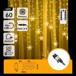 Aigostar - LED vonkajší vianočný reťazec 120xLED/6W/230V/8 funkcií 3x0,7m IP44 teplá biela+DO