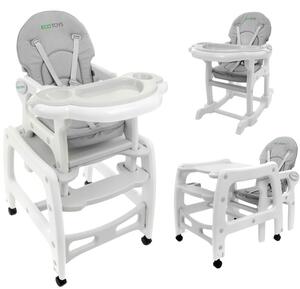 Multifunkčná stolička na kŕmenie 3v1 Ecotoys HC-223 Gray