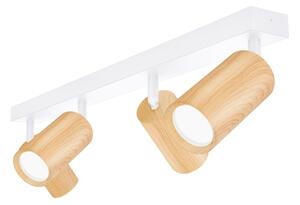 Brilagi - Bodové svietidlo SELE 4xGU10/30W/230V biela/dekor duba