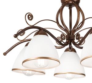 Brilagi - LED Prisadený luster ANTICO 5xE27/60W/230V bronz patina