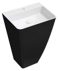 OMNIRES - Voľne stojace umývadlo Parma - M+ - 55 x 43 cm - biela/čierna