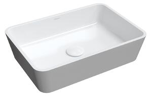 OMNIRES - Umývadlo na dosku Parma - M+ - 50 x 35 cm - biela/sivá
