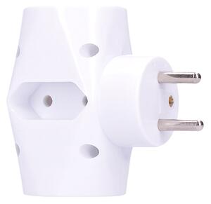 SOLIGHT Zásuvka rozbočovacia P90 IP20/230V/2x10A + 1x2,5A, biela